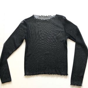 Brandy Melville black shear glittery top